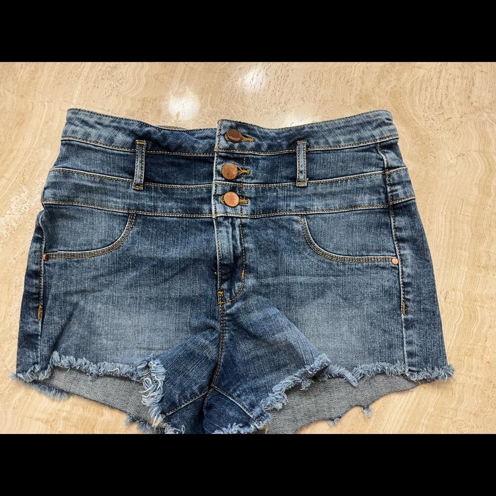 Refuge high waisted jean shorts size 8